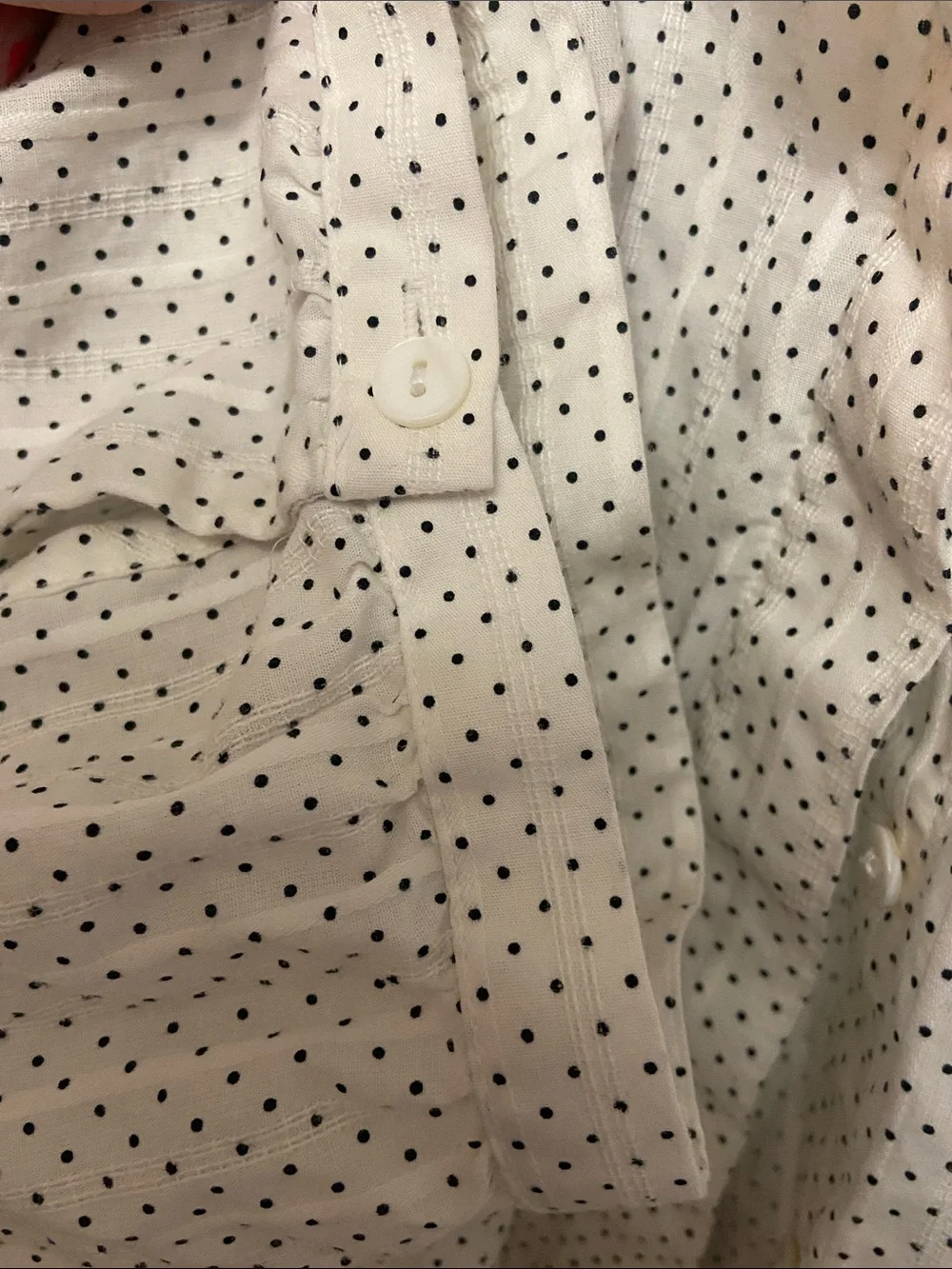 Foxcroft white blouse with black polka dots. Size 22 - Picture 4 of 5